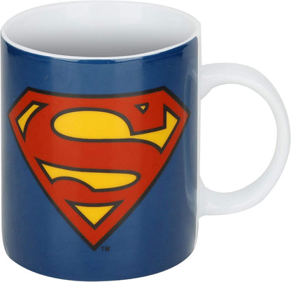 Superman LOGOSHIRT - Porzellan Tasse - DC Comics - Superman Logo Kaffeebecher - blau - Lizenziertes Originaldesign, 1 Stück (1er Pack