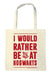 LOGOSHIRT - Harry Potter - I Would Rather Be at Hogwarts - Shopping Bag Eco - Resuable Shopper Bag - Original Licensed Design