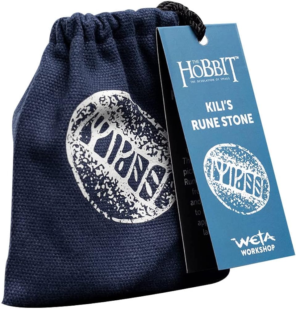 The Hobbit The Desolation of Smaug Prop Replica Kili's Rune Stone Weta Replicas, 5 x 4 x 0,8 cm, Synthetic Resin