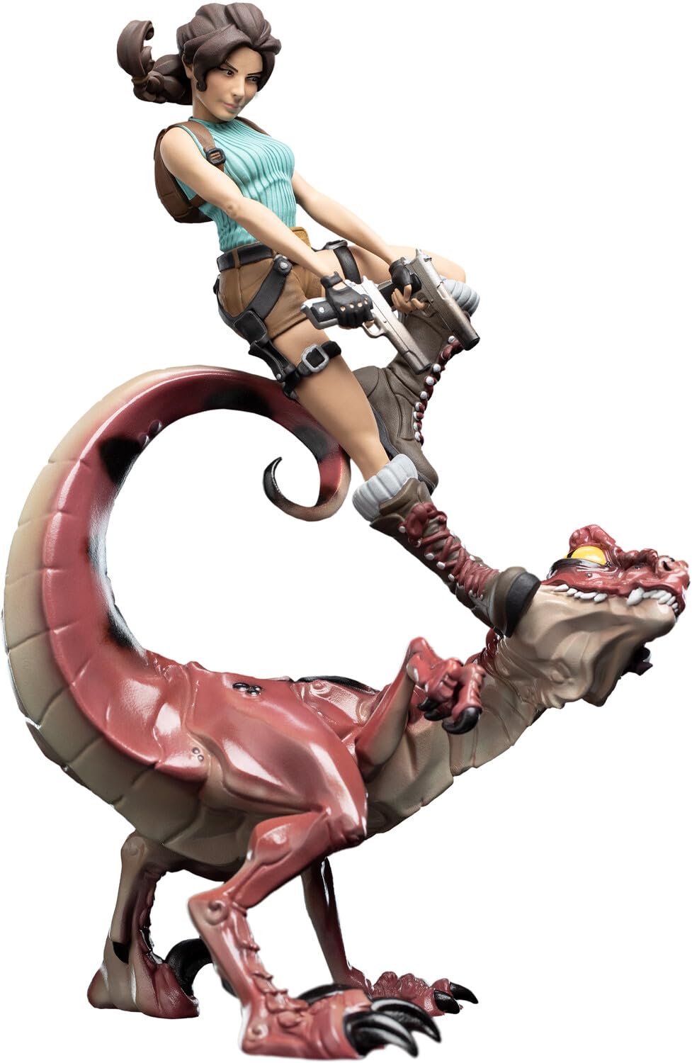Weta Workshop Tomb Raider Minifiguur Lara Croft & Raptor 24 cm