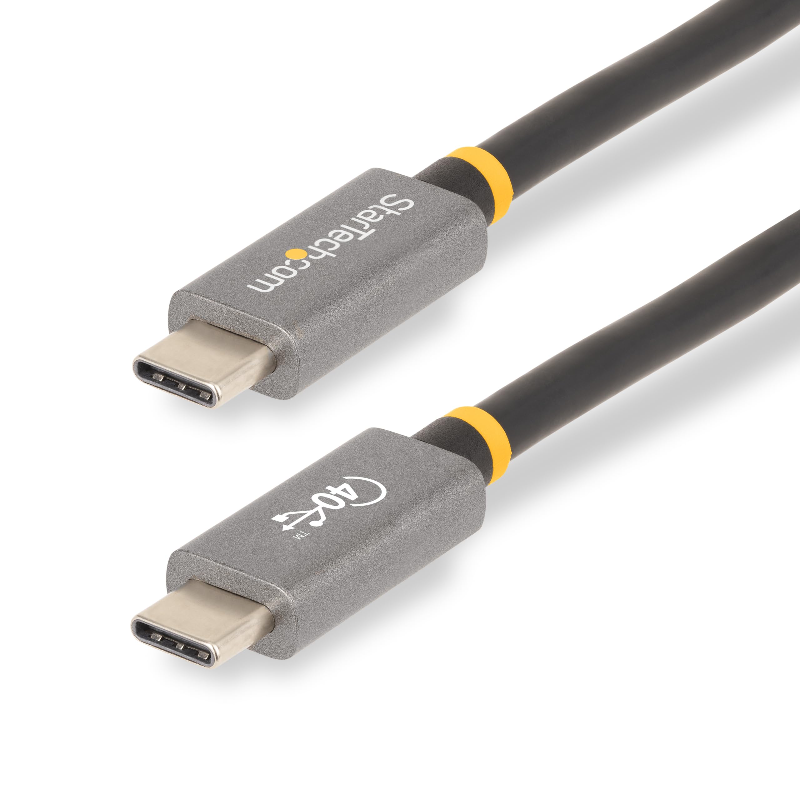 StarTech.com 3ft (1m) USB4 Cable, USB-IF Certified USB-C Cable, 40 Gbps, USB Type-C Data Transfer Cable/Cord, 100W Power Delivery, 8K 60Hz, Compatible w/Thunderbolt 4/3/USB 3.2 (CC1M-40G-USB-CABLE