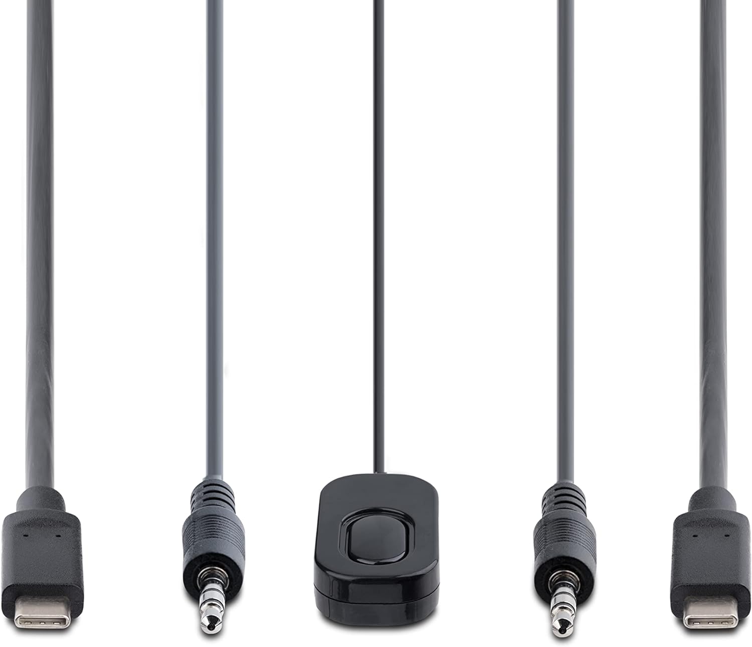 StarTech.com 2-Port USB-C Cable KVM Switch, 4K 60Hz DisplayPort Output, Compact KVM with 4ft/1.2m USB Type-C/Audio Integrated Host Cables, Bus Powered, Remote/Hotkey Switching (C2-D46-UC2-CBL-KVM