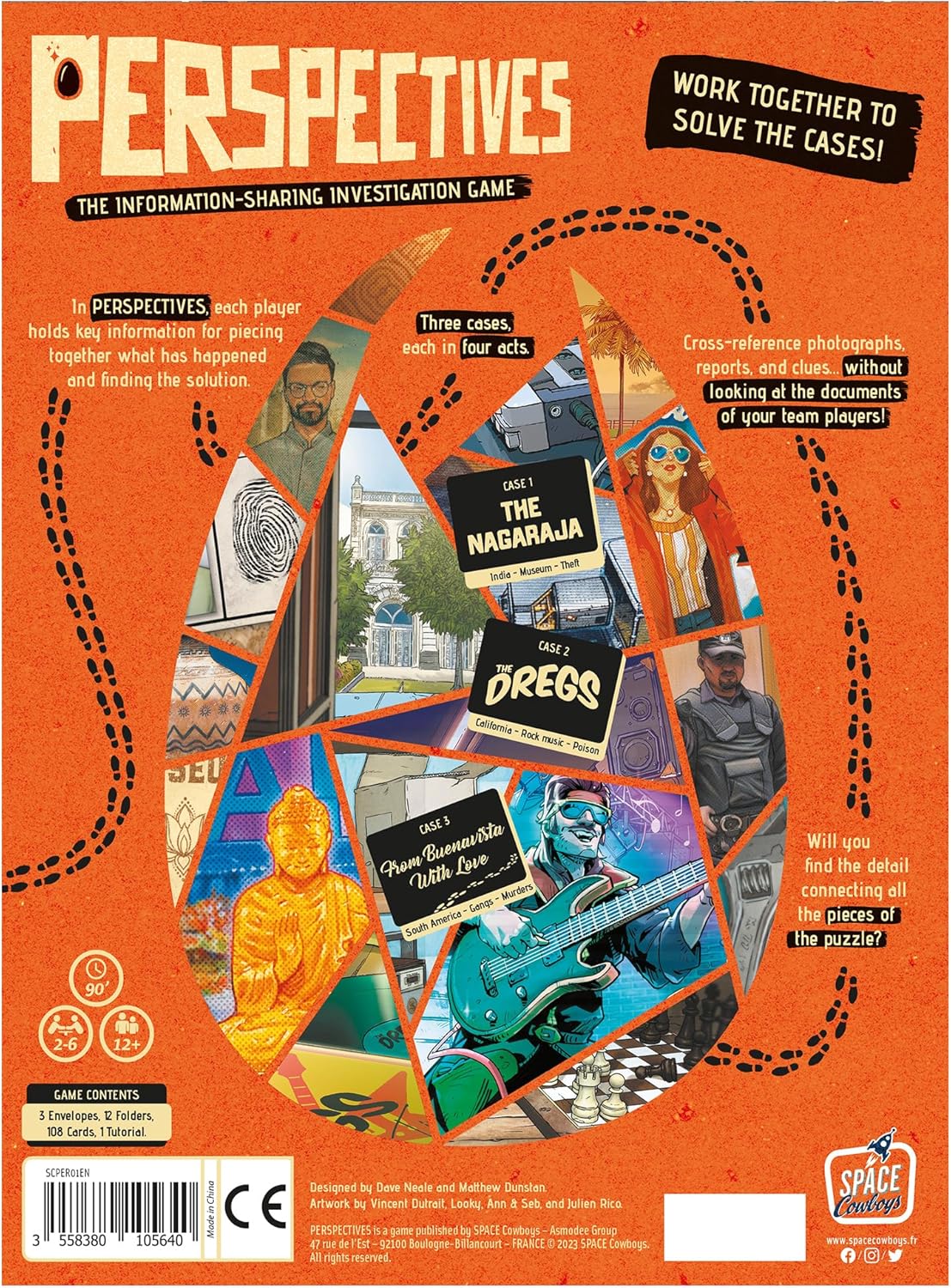 Space Cowboys Perspectives (Orange Box) - Mystery Game, Cooperative Storytelling Game for Kids and Adults, Ages 12+, 2-6 Players, 90 Minute Playtime, Made