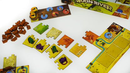 Blue Orange Moon River - Juego de mesa y reflexión (juego de mesa y reflexión) - Juego de azulejos - a partir de 8 años (CSGKINGDOMMOON