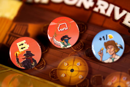 Blue Orange Moon River - Juego de mesa y reflexión (juego de mesa y reflexión) - Juego de azulejos - a partir de 8 años (CSGKINGDOMMOON