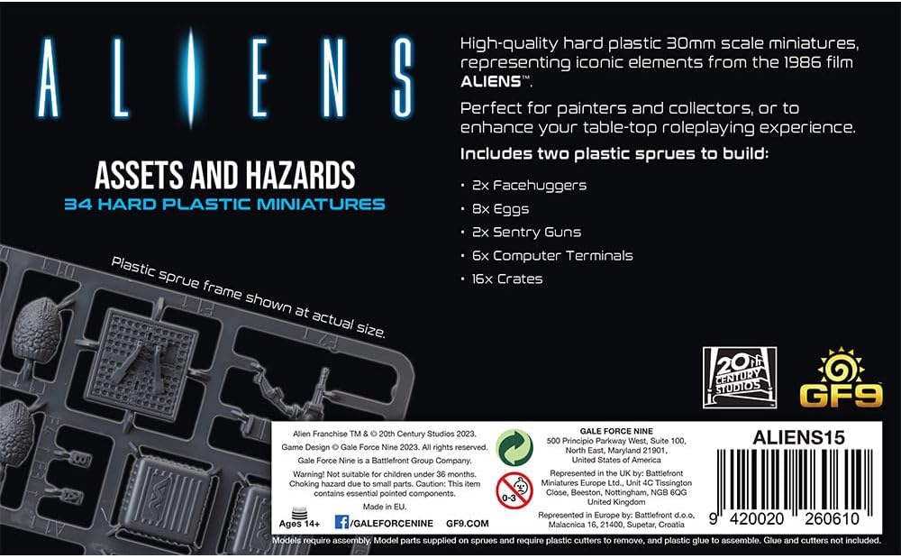 Gale Force Nine - Aliens - Assets and Hazards