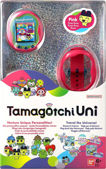 TAMAGOTCHI Bandai Uni Pink Shell | The Customisable New Generation Of Virtual Pet Based On The Original 90s Toy | Connect With Friends Worldwide With This Wearable Electronic Game