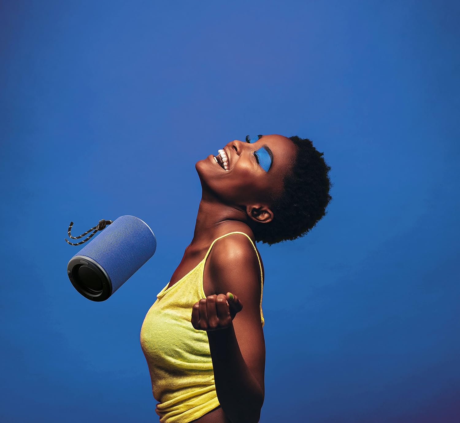 Ledwood Wireless Speaker and In-Ear Earphones Blue