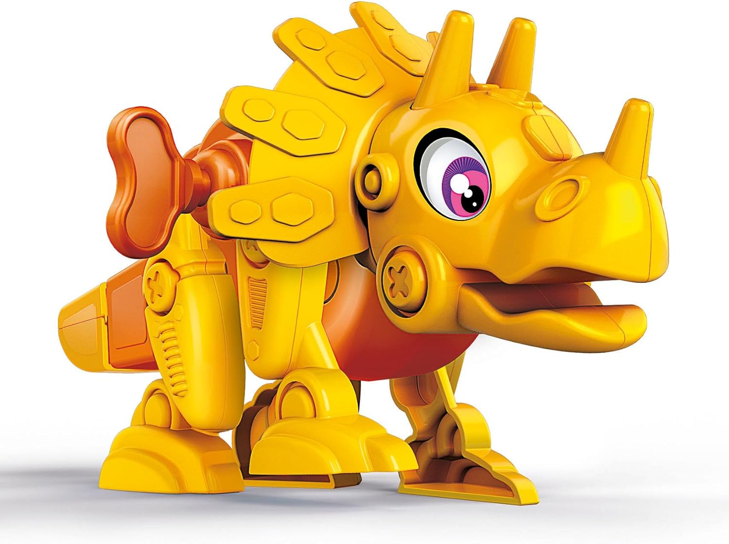 Clementoni Clementoni-19332 Scienza Robotics-Dino Bot Costruire, Laboratorio Robotica, Modello Dinosauro Triceratopo, STEM, Gioco Scientifico 5 Anni, Made in Italy, Colore Italiano, 19332