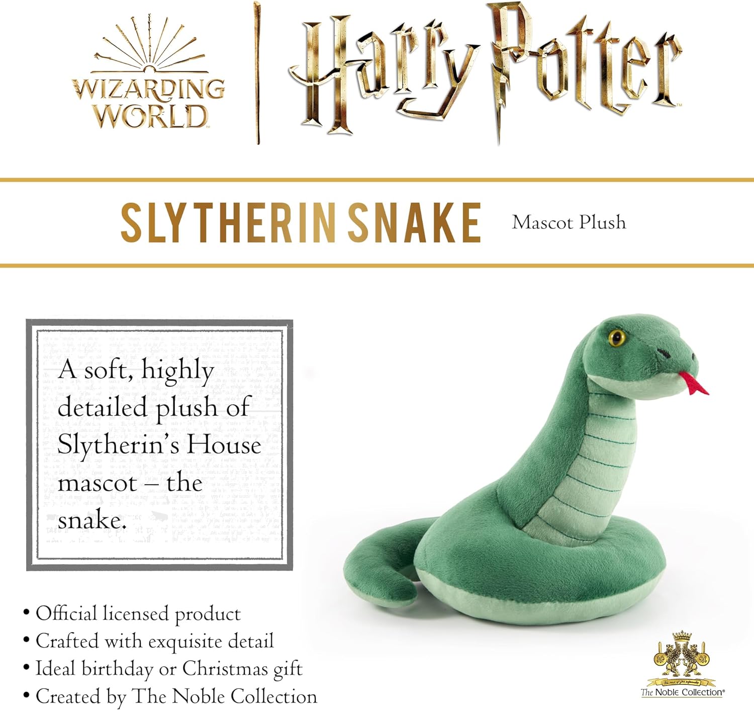 The Noble Collection Harry Potter Slytherin Snake Mascot Plush