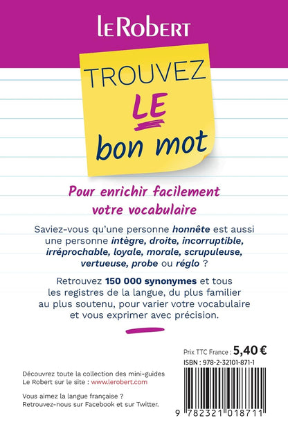 Trouvez le bon mot