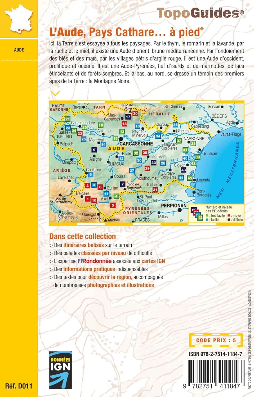 Aude Pays Cathare à pied 45PR