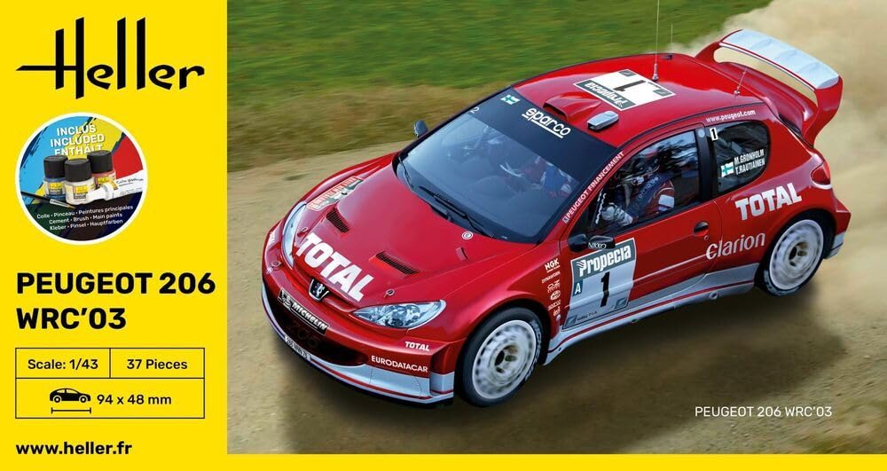 Heller - 1/43 Starter Kit Peugeot 206 WRC '03 (6/23) *