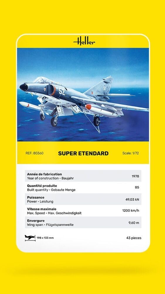 Heller 80360" Super Etendard Model Kit, 1:72 Scale