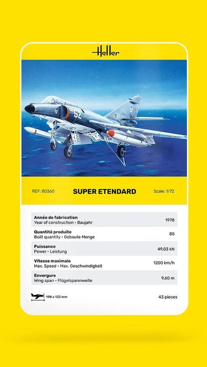 Heller 80360" Super Etendard Model Kit, 1:72 Scale