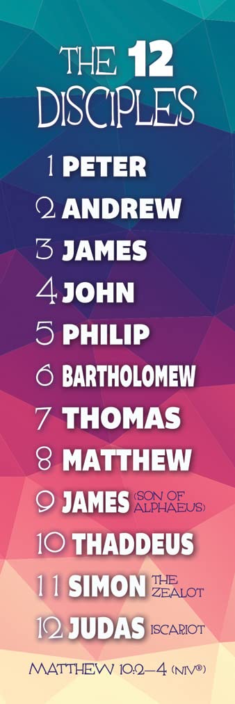 Kids Bookmark - The 12 Disciples