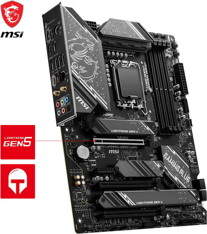 MSI Z790 GAMING PLUS WIFI Mainboard, ATX - Unterstützt Intel Core Prozessoren der 12., 13. und 14. Gen, LGA 1700 - DDR5 Memory Boost 7200+MHz/OC, 1 x PCIe 5.0 x16, 4 x M.2 Gen4, 2.5G LAN, Wi-Fi 6E