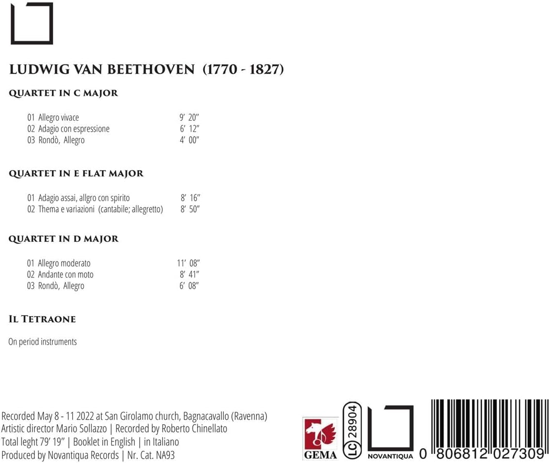 Ludwig van Beethoven: Beim Ludwig - Klavierquartette WoO 36 Nr.1-3