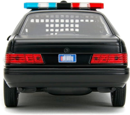 Jada ROBOCOP 1986 FORD TAURS 1:24 Die-Cast Car play or gift and for a collection for both Kids and Adults,Black