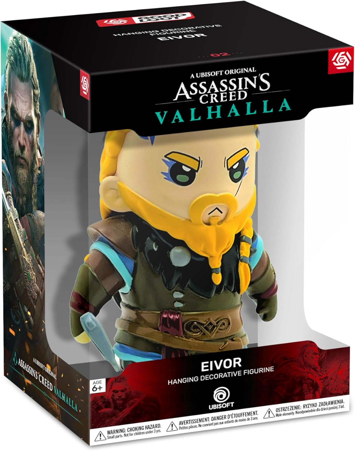 Good Loot Eivor minifiguur - verzamelbaar vinyl figuur - voor verzamelaars - met hanger - kerstdecoratie - cadeau voor gamers - Eivor actiefiguur uit het spel Assassin's Creed Valhalla - 8x8x12cm