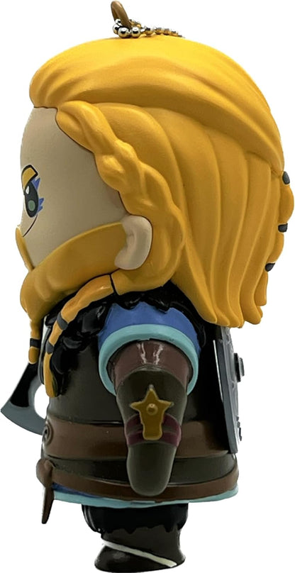 Good Loot Eivor minifiguur - verzamelbaar vinyl figuur - voor verzamelaars - met hanger - kerstdecoratie - cadeau voor gamers - Eivor actiefiguur uit het spel Assassin's Creed Valhalla - 8x8x12cm