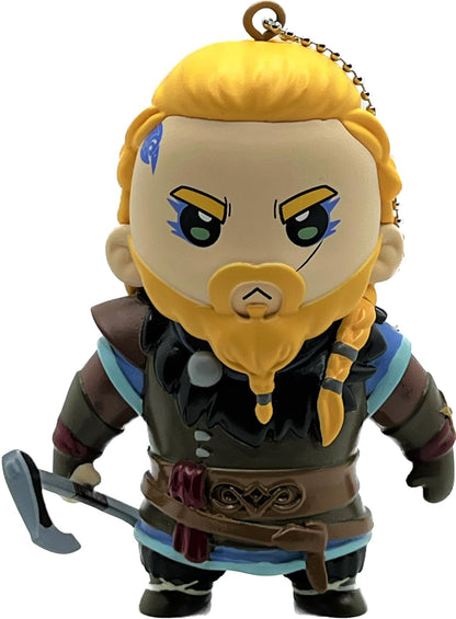 Good Loot Eivor minifiguur - verzamelbaar vinyl figuur - voor verzamelaars - met hanger - kerstdecoratie - cadeau voor gamers - Eivor actiefiguur uit het spel Assassin's Creed Valhalla - 8x8x12cm