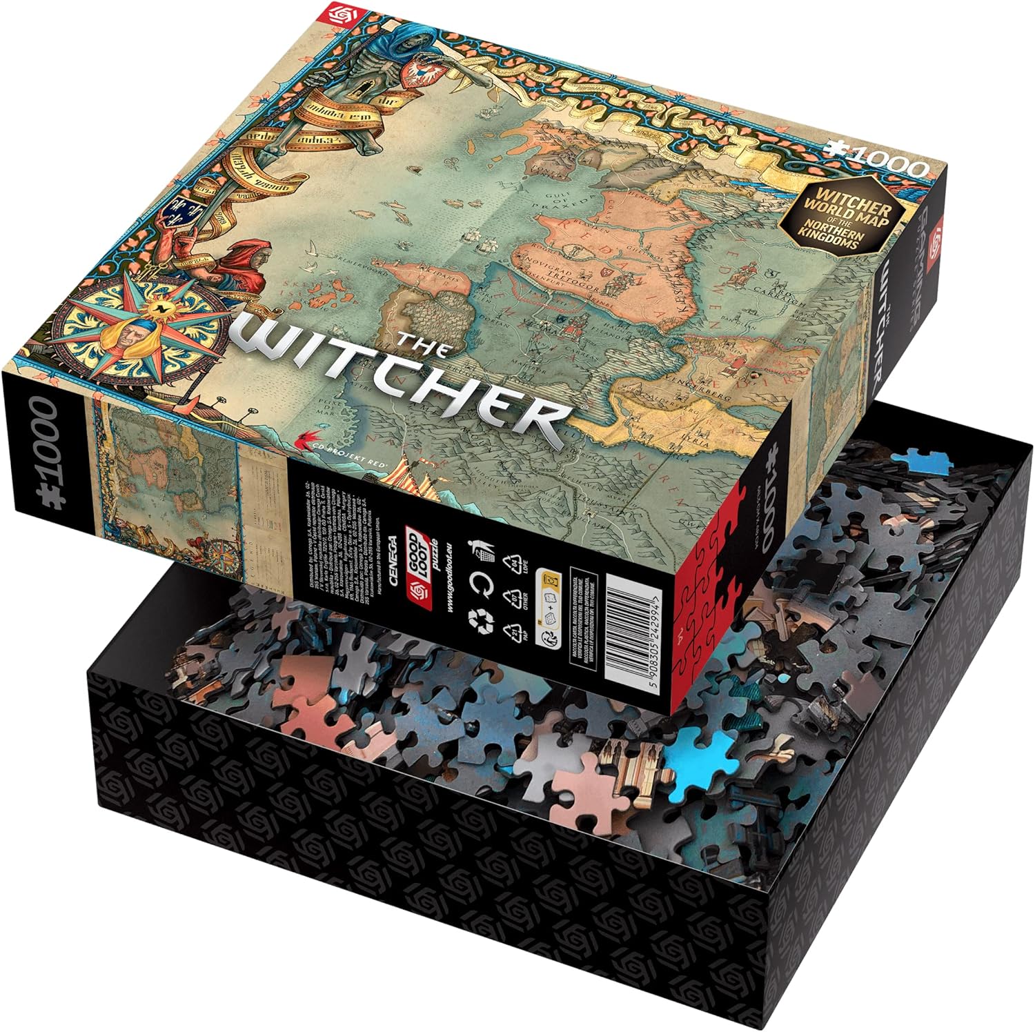 Good Loot Gaming : The Witcher The Northern Kingdoms - Difficult Hard 1000 Piece Jigsaw Puzzle – Computer Game Jigsaw Puzzle - For Video Game Lovers - For Adults and Kids 12+ - 34x48cm