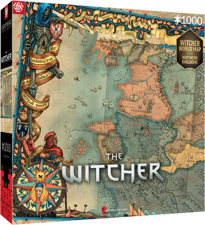 Good Loot Gaming : The Witcher The Northern Kingdoms - Difficult Hard 1000 Piece Jigsaw Puzzle – Computer Game Jigsaw Puzzle - For Video Game Lovers - For Adults and Kids 12+ - 34x48cm