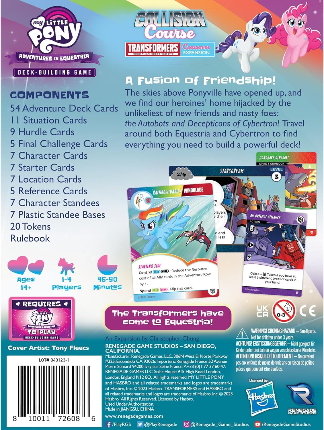 Renegade Game Studios | My Little Pony Adventures in Equestria: Collision Course A Transformers Crossover | Card Game | Ages 14+ | 1-4 Players | 75 Minutes Playing Time