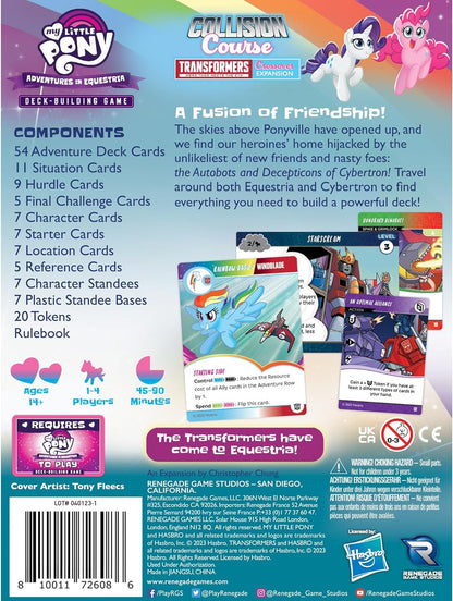 Renegade Game Studios | My Little Pony Adventures in Equestria: Collision Course A Transformers Crossover | Card Game | Ages 14+ | 1-4 Players | 75 Minutes Playing Time