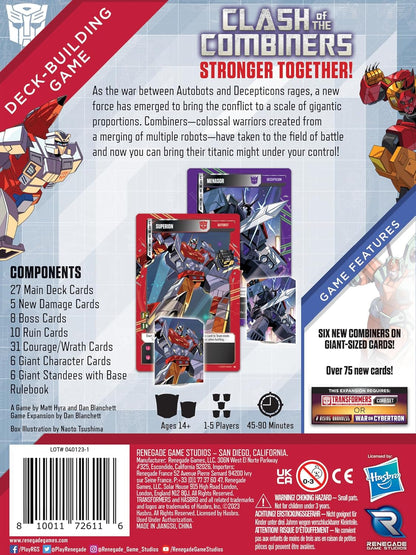 Renegade Game Studios | Transformers Deck Building Game: Clash of the Combiners Expansion | Card Game | Ages 14+ | 1-5 Players | 45-90 Minutes Playing Time