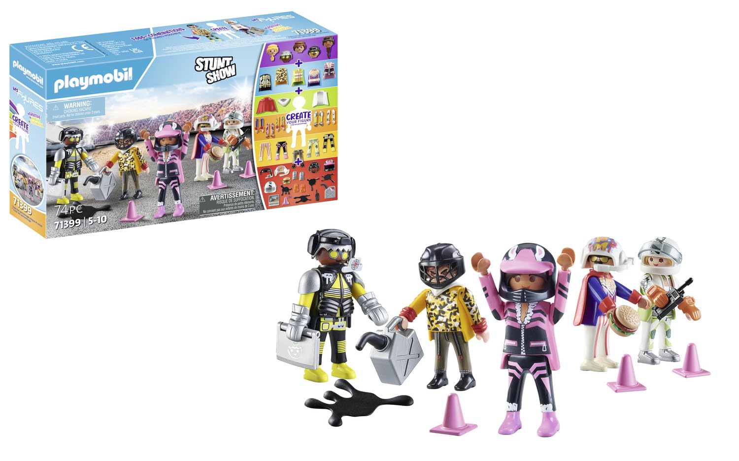 Playmobil 71399 My Figures - Stunt Show, Figures Collection, Imaginative Role-Play, PlaySets Suitable for Children Ages 4+
