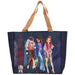 Depesche 12564 TOPModel City Girls - Draagtas in donkerblauw met modelmotief in heldere kleuren, shopper met binnenzak