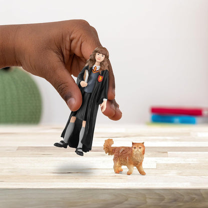 Schleich 42635 Hermione Granger & Crookshanks, a partir de 6 años, WIZARDING WORLD - figura, 3 x 3 x 10 cm