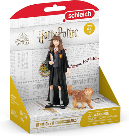 Schleich 42635 Hermione Granger & Crookshanks, a partir de 6 años, WIZARDING WORLD - figura, 3 x 3 x 10 cm