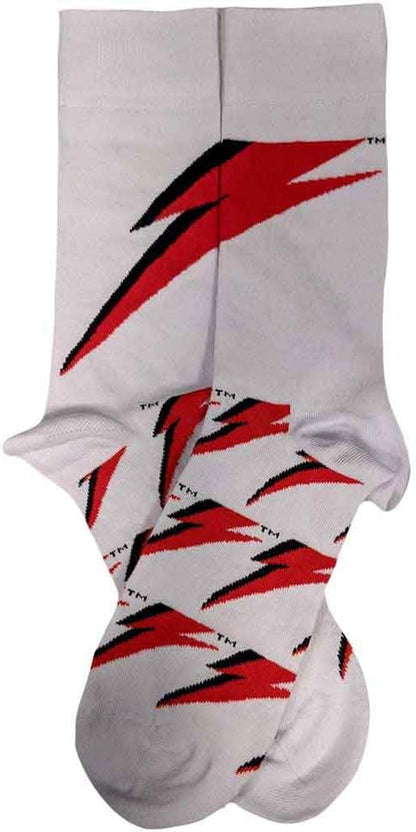 David Bowie Calzini Flash Logo Nuovo Ufficiale Uomo Bianca (Uk Size 7-11) Size One Size, David Bowie Flash (US Men's Shoe Size 8-12) Socks White One Size White, David Bowie Calzini Flash Logo Nuovo Ufficiale Uomo Bianca (Uk Size 7-11) Size One Size