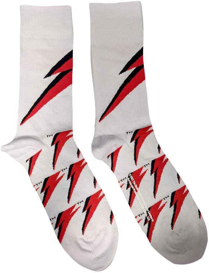 David Bowie Calzini Flash Logo Nuovo Ufficiale Uomo Bianca (Uk Size 7-11) Size One Size, David Bowie Flash (US Men's Shoe Size 8-12) Socks White One Size White, David Bowie Calzini Flash Logo Nuovo Ufficiale Uomo Bianca (Uk Size 7-11) Size One Size