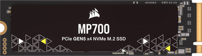Corsair MP700 2TB PCIe Gen5 x4 NVMe 2.0 M.2 SSD - High-Density TLC NAND - M.2 2280 - DirectStorage-Kompatibel - Bis zu 10.000MB/sec - PCIe Gen4 & Gen3 Abwärtskompatibel - Schwarz