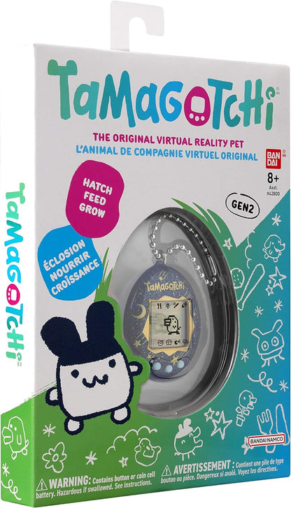 TAMAGOTCHI BandAI Original Starry Night Shell Original Cyber Pet 90s Adults and Kids Toy with Chain | Retro Virtual Pets are Great Boys and Girls Toys or Gifts for Ages 8+