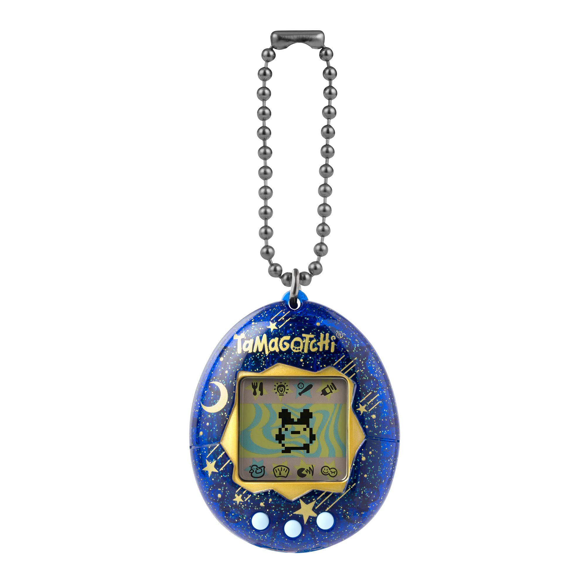 TAMAGOTCHI BandAI Original Starry Night Shell Original Cyber Pet 90s Adults and Kids Toy with Chain | Retro Virtual Pets are Great Boys and Girls Toys or Gifts for Ages 8+