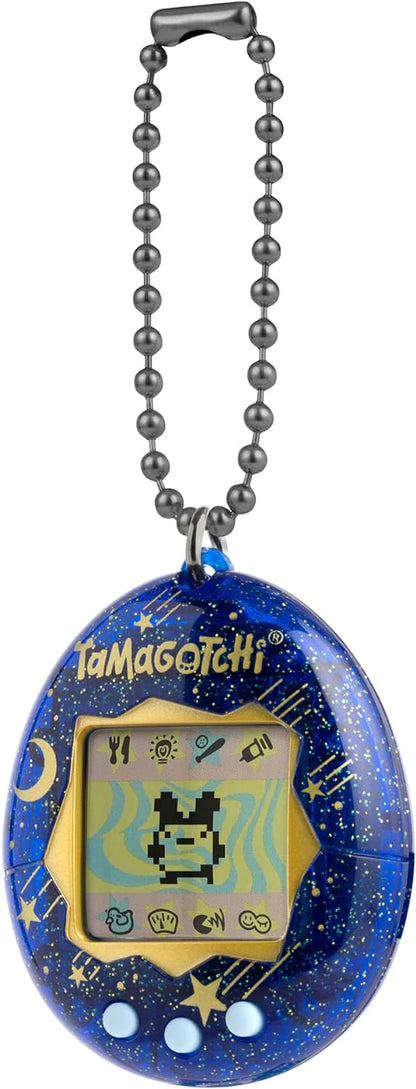 TAMAGOTCHI BandAI Original Starry Night Shell Original Cyber Pet 90s Adults and Kids Toy with Chain | Retro Virtual Pets are Great Boys and Girls Toys or Gifts for Ages 8+