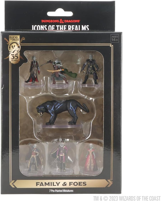 WizKids D&D The Legend of Drizzt 35th Anniversary Prepainted Miniatures Family & Foes Boxed Set
