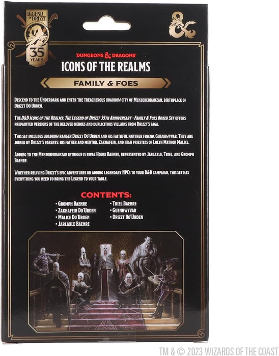 WizKids D&D The Legend of Drizzt 35th Anniversary Prepainted Miniatures Family & Foes Boxed Set