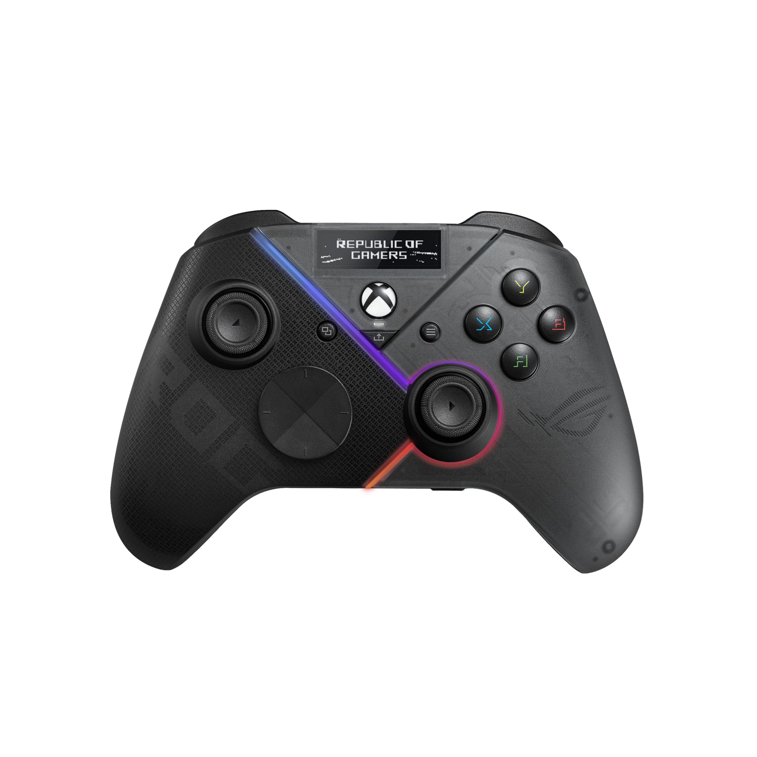 ASUS ROG Raikiri Pro PC Controller (OLED Display, einstellbare Trigger und Joystick, Aura RGB Beleuchtung, ESS DAC, 3,5-mm Kopfhörerbuchse, Stummschalttaste, USB-C, 2,4 GHz, Bluetooth