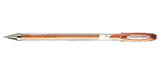 Uni-ball Signo UM120NM BR Rollerball Pens Metallic Gel Ink 0.7 mm Bronze-Coloured Pack of 12