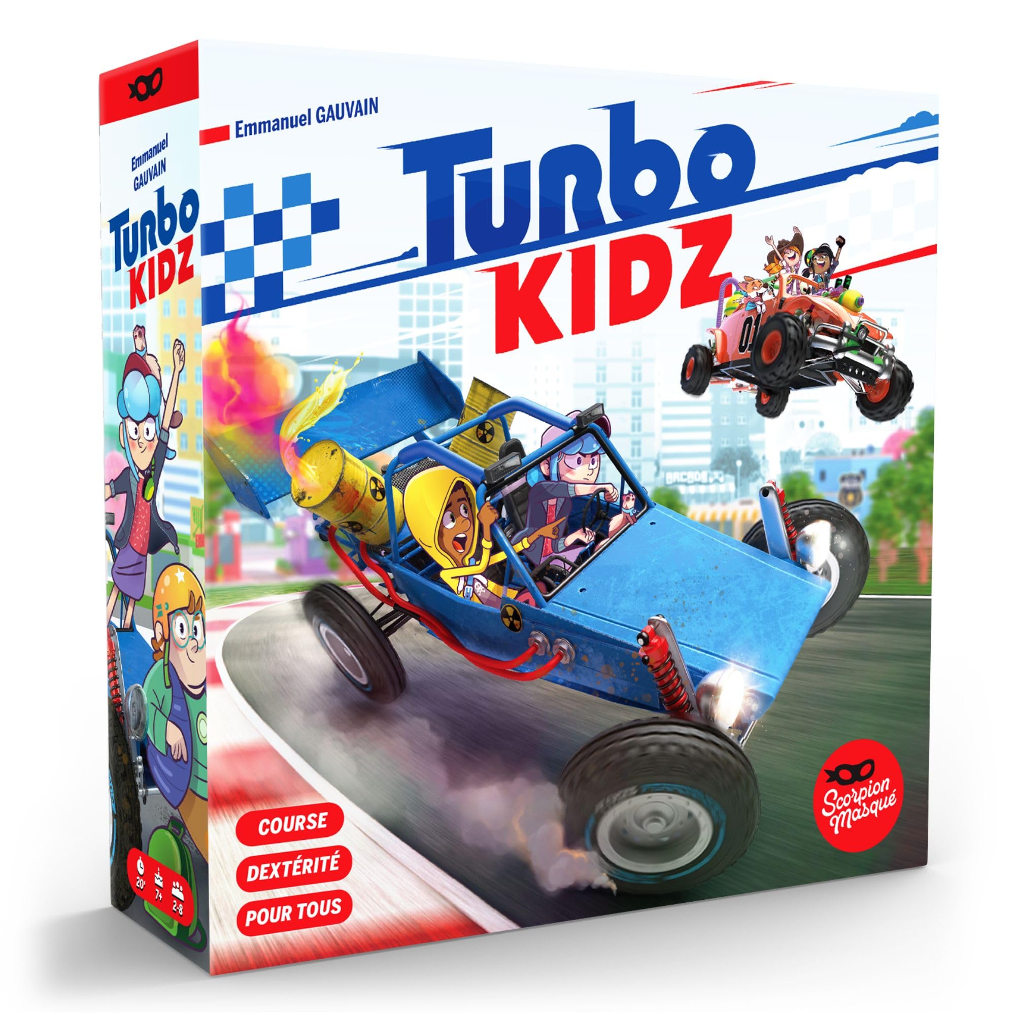 Scorpion Masqué Turbo Kidz | Dexterity Racing Game | Ages 7+ | 2 to 8 Players | 20 Minutes