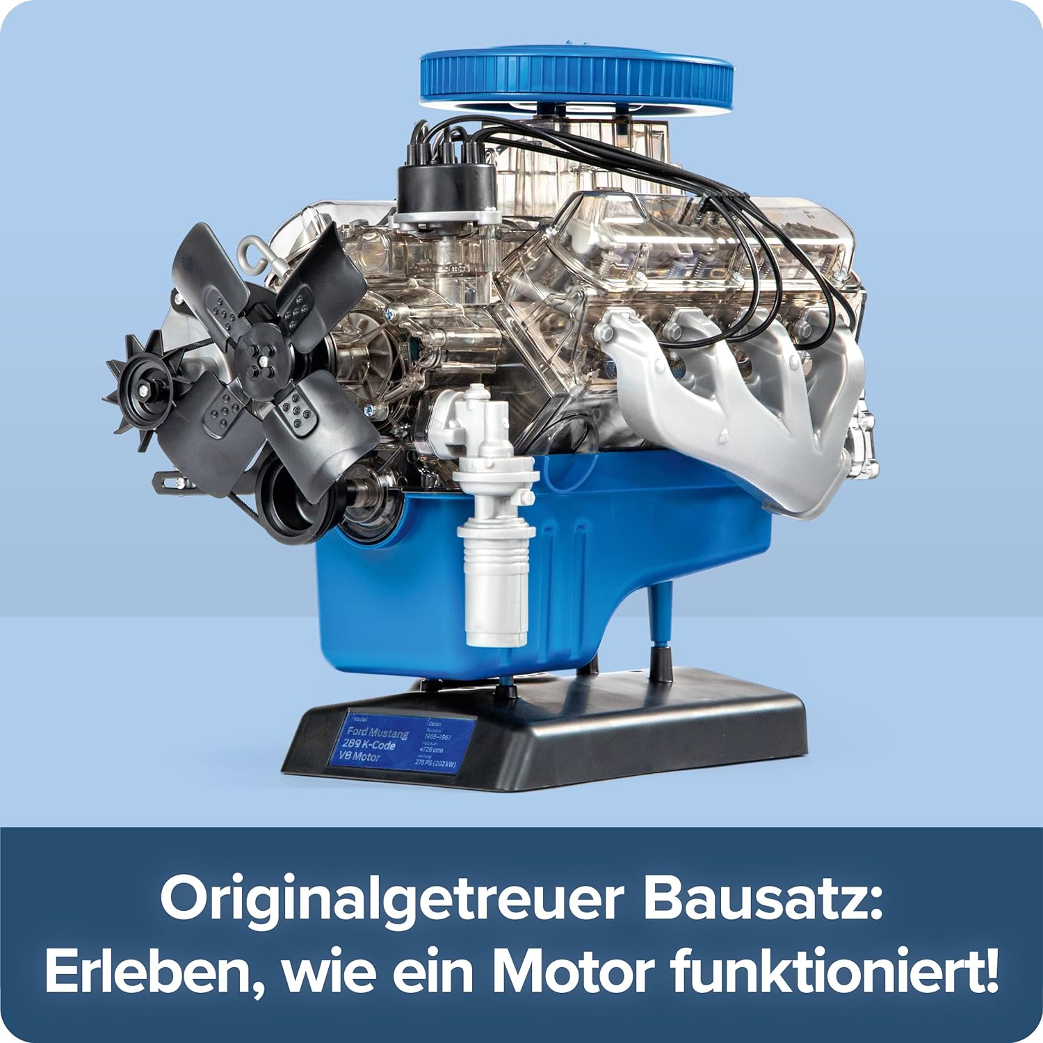 Franzis 67501 Ford Mustang Engine Model, Transparent