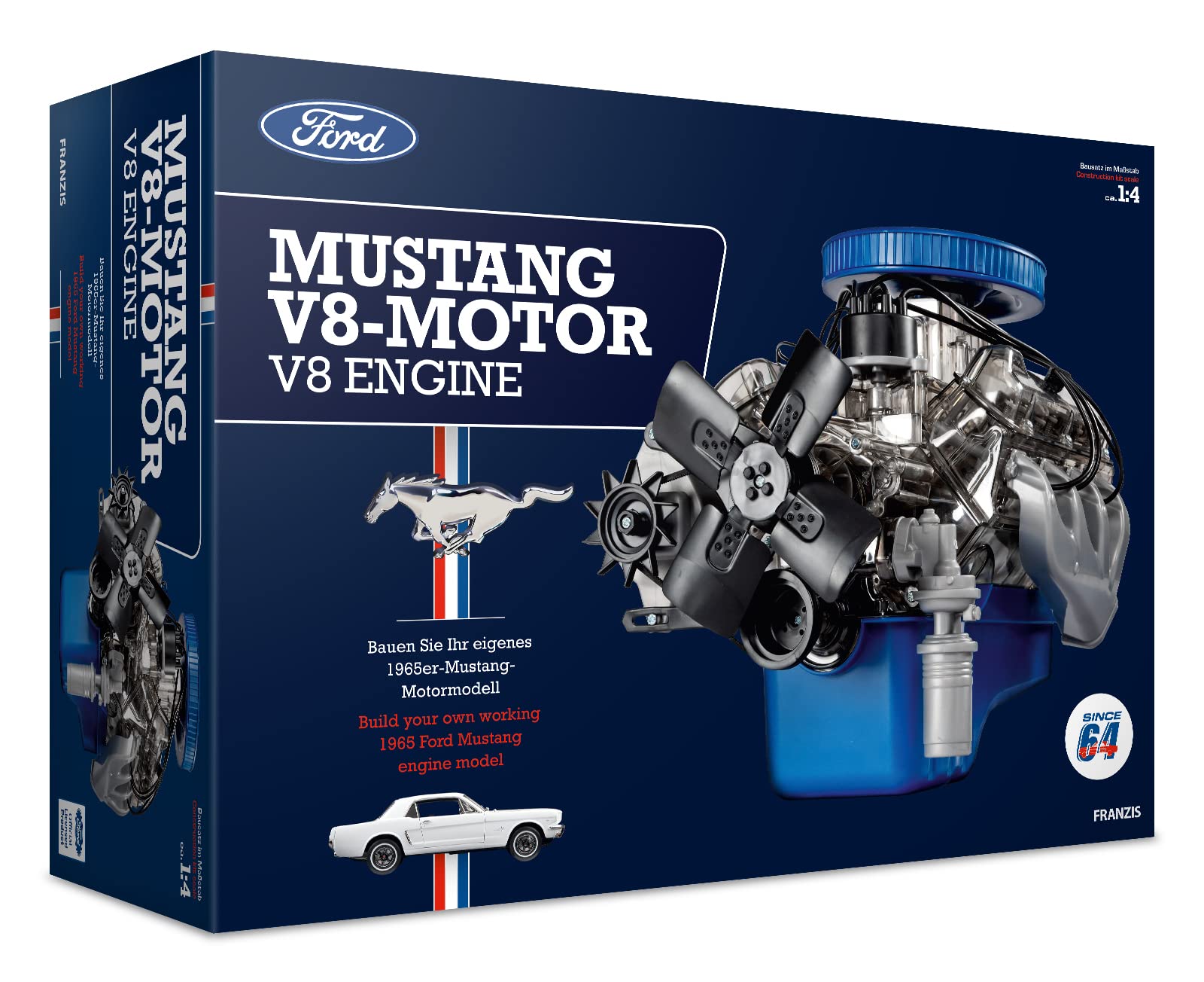 Franzis 67501 Ford Mustang Engine Model, Transparent
