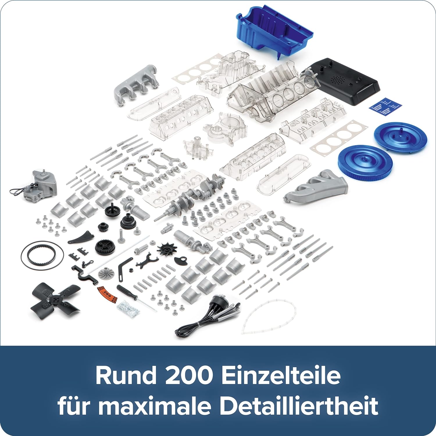 Franzis 67501 Ford Mustang Engine Model, Transparent