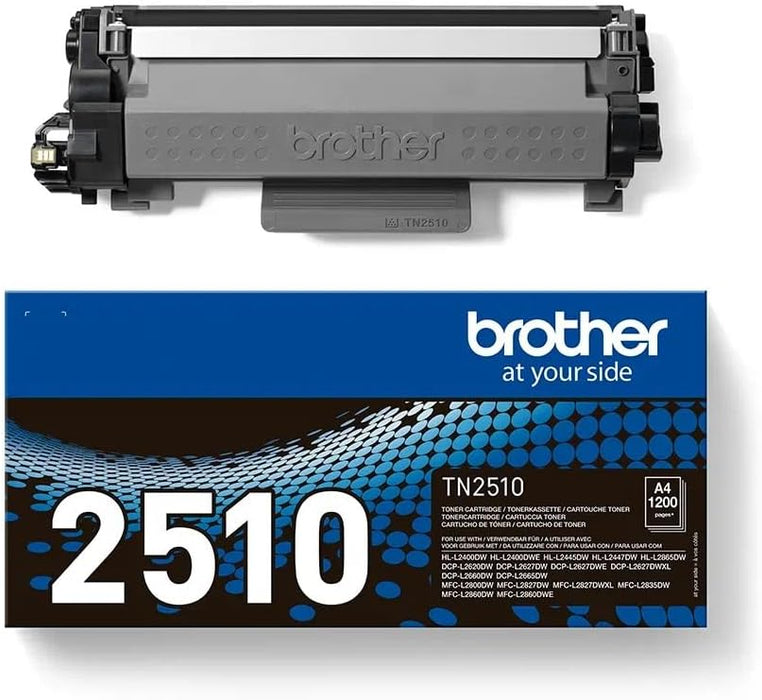 BROTHER TN-2510 Toner Cartridge, Black, Single Pack, Standard Yield, Includes 1 x Toner Cartridge, Genuine Supplies